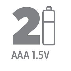 Funguje na 2 AAA batérie