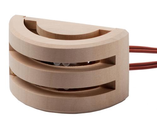 Sentiotec Wave com4 Temperatursensor, Holz dunkel