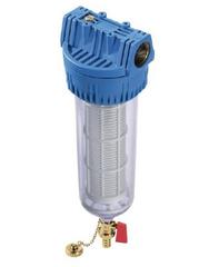 AQUA Filter 9" 3/4 mit Spülung, 1“ FF Einsatz RLA 80 mcr