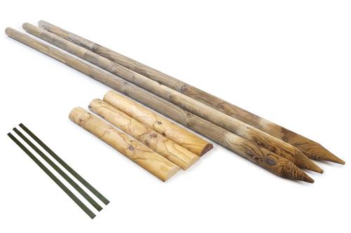 SET 3 oporných kolov 5x250cm + polkol + páska
