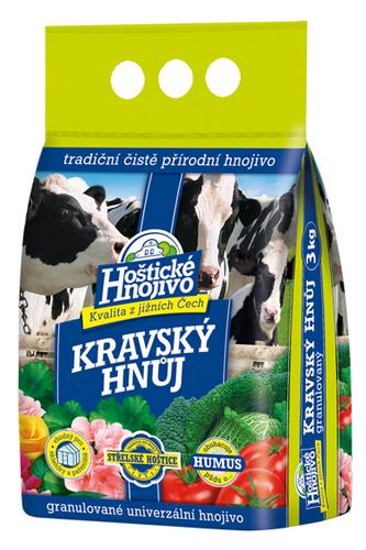 Peletovaný kravský hnoj Hoštické Hnojivo 3 kg